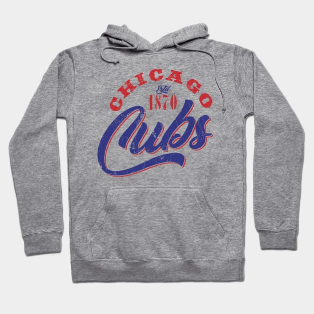 Vintage Chicago Cubs Hoodie by MindsparkCreative